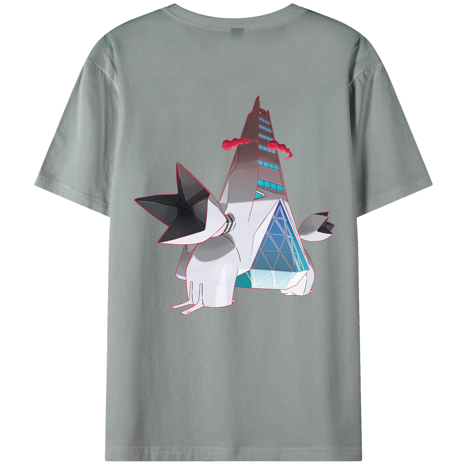 （画像用） ポケットモンスター Pokémon 綿100％ メンズ半袖Tシャツ（バックプリント） 通気性